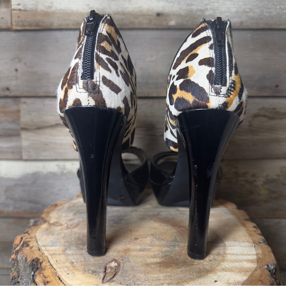 Bcbgeneration Black And Cheetah Patent Leather Pl… - image 8